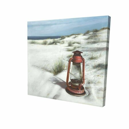 FONDO 16 x 16 in. Lantern on the Beach-Print on Canvas FO2777532